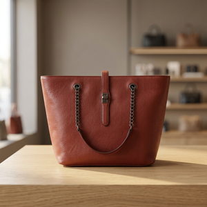 High Grade Genuine Leather Women's Fashion Clutch Shoulder Strap Durable Zipper Closure Waterproof Lightweight Large Capacity - Product Image 4