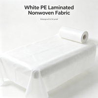 Rouleau de tissu non tissé PP laminé PE blanc, imperméable et résistant à l'huile, pour draps de lit médicaux et de beauté jetables - Vente en gros usine