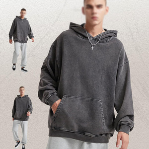 Sudadera Casual para Hombre, Corte Holgado, Lavado Ácido, Cómoda, de Algodón, Estilo Urbano, Sudadera Premium con Lavado Ácido para Hombre - Product Image 6