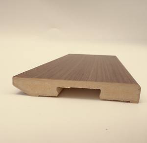 <span class=keywords><strong>Plinthe</strong></span> WPC laminée CPL Panneau de base moderne personnalisable pour Villa Hotel 2440*80*12 Produit de moulures de couleur personnalisable - Product Image 1