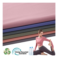 Tissu de maillot de bain de yoga bio personnalisé, polyester, élasthanne, tricot extensible, imprimé numérique floral pour vêtements de sport, extérieur