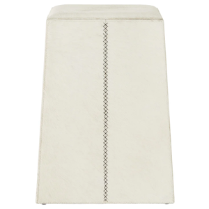 Tabouret de comptoir Cowan en laiton et cuir blanc crème, laiton antique, durable, pour bar à domicile et salle à manger - Product Image 5