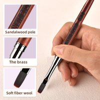 Pinceau Gel Longueur 13 mm pour Colle à Ongles, Stylo de Photothérapie, Pinceau d'Art Acrylique pour Dessin et Peinture, Outil Professionnel de Manucure