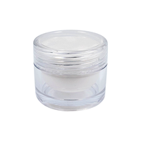 Grosir krim perawatan kulit 15/30/50ML stoples krim akrilik plastik botol pompa pengap kosmetik bening mewah