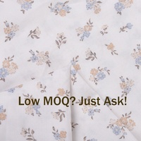 Kain Katun 100% 60s 95gsm 150cm Motif Bunga Cetak Digital Langsung Ringan untuk Gaun Musim Panas Blus Atasan Pakaian Anak-anak