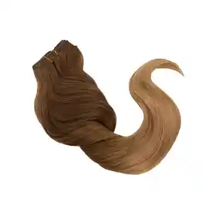 22 "120g -320 gramos de doble dibujado de encaje recto de la trama Ombre Balayage Natural 100% pelo humano brasileño Clip Ins extensión del pelo