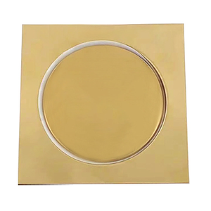 Rejilla de Drenaje Cuadrada de Latón para Piso, 4 Pulgadas, Diseño Moderno Pulido, Anticorrosión, para Baño - Product Image 2