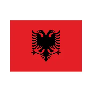 Flagnshow cetakan kualitas tinggi 3x5 kaki 90x150cm bendera Albania Terbang Nasional 100% poliester