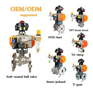 SMC Solenoidklep WCB RVS Pneumatische Soft-Seat Regelkogelklep OEM Geflangeerd DN15-200 voor Voedingsmiddelen en Farmaceutica - Product Image 3