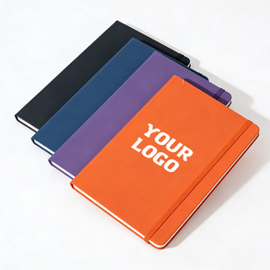 Cahier de revues esthétiques d'affaires A5 promotionnelles personnalisées en gros à bas quantité minimale de commande cahiers à couverture rigide en cuir PU pour étudiants - Product Image 1