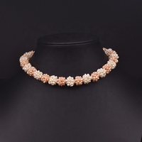 Collar de Perlas con Baño de Oro de 18K, Cobre Puro, Estilo Moderno para Mujer, Uso Diario, Casual, Cierre Ajustable