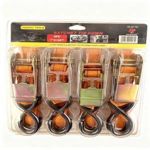 4 set di cintura a forma di gancio con gancio e Kit di fissaggio della cintura con sistema a gancio per legare le cinghie a cricchetto con fibbia Cargo - Product Image 1