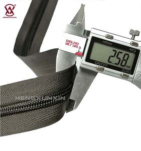 5 # cremallera personalizada Nylon largo llevar bolsa rollo cremallera para bolsa de deporte mochila cremallera rollos negro cadena larga cremalleras de nailon - Product Image 2