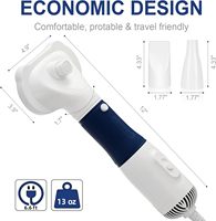 Sèche-cheveux 3-en-1 pour chiens et chats, portable, avec protection contre la surchauffe, température réglable, brosse lissante pour chiens de petite/moyenne taille