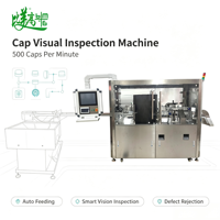 Inspecteur Visuel de Bouchons Haute Vitesse avec Alimentation Automatique et Rejet des Défauts (500 Bouchons/Min) pour Lignes de Conditionnement de Boissons et Produits Chimiques