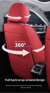 Housses de siège auto en cuir anti-rayures, protection intégrale 360° toutes saisons, compatibles avec <span class=keywords><strong>Peugeot</strong></span> <span class=keywords><strong>208</strong></span> 308 3008 5008 Hatchback SUV - Product Image 3