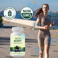 SUNI OEM/ODM/OBM Capsules de baies d'açai 100% pures à base de plantes naturelles Capsules d'extrait de baies d'açai