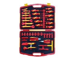 Kit d'outils professionnels Powerlift de 39 pièces, isolés VDE, en acier au chrome-vanadium, personnalisable OEM, poignée ergonomique, étui rigide EV