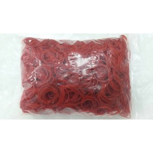Élastiques à cheveux rouges pour usage quotidien, haute élasticité, couleur unie - Product Image 2