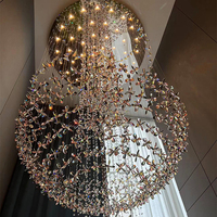 Lustre de plafond LED moderne personnalisé de style nordique pour hôtel commercial, escalier décoratif