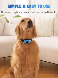Collier anti-aboiement sans choc pour petits à grands chiens 5 niveaux réglables Dispositif de dissuasion d'entraînement sûr Rechargeable léger - Product Image 5