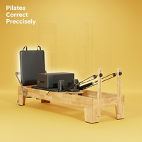 Ensemble de Pilates en chêne du Shandong personnalisé, cinq pièces, équipement de gym et de yoga multifonctionnel pour la musculation