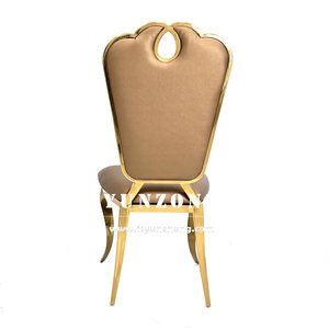 Mobilier royal chaises de <span class=keywords><strong>salle</strong></span> de banquet de mariage en métal chaise de banquet en or pour réception de mariage contemporaine - Product Image 3