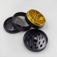 OEM/ODM 50mm 55mm 63mm Broyeur à herbes manuel en alliage de zinc à 4 couches Broyeur à herbes en métal de qualité supérieure Accessoire pour fumer
