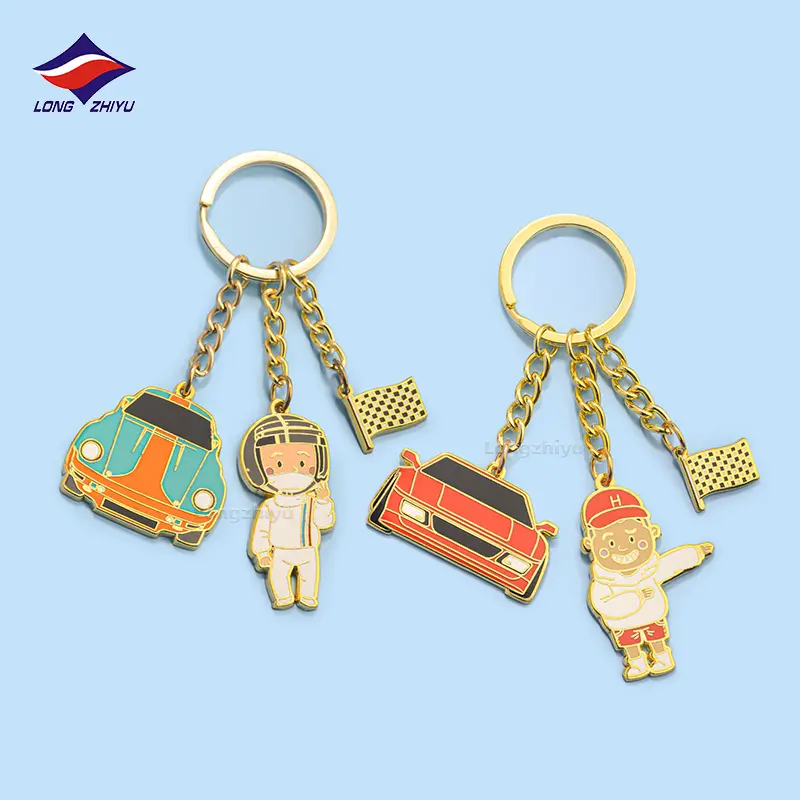 Longzhiyu 17 साल के सप्लायर कस्टम कार के आकार का Keychains उच्च गुणवत्ता धातु Keyrings टिकाऊ नाजुक 3D कार मॉडल कुंजी श्रृंखला