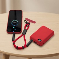 Sangle de téléphone portable multifonctionnelle universelle à porter en bandoulière avec adaptateur USB C vers USB C, cordon de téléphone portable 60W, câble de charge rapide