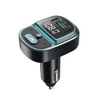 Transmetteur FM pour voiture BT 5.4 avec double port USB-C pour charge rapide, lecteur MP3 sur clé USB, appels mains libres, chargeur de voiture, adaptateur audio