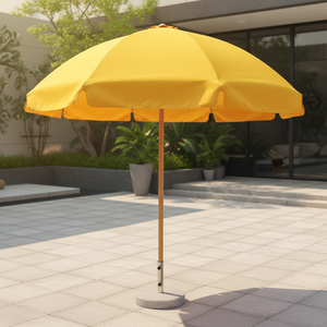 Ombrellone Semicircolare Personalizzabile con Telaio in Alluminio per Giardino e Uso Esterno - Product Image 1