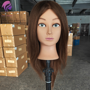 Tête de <span class=keywords><strong>jouet</strong></span> d'entraînement de cheveux naturels, tête de mannequin/tête d'entraînement de cheveux humains, tête de mannequin de cheveux humains 100% cheveux vierges - Product Image 5