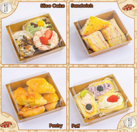Boîtes à Charcuterie Carrées Jetables en PET + Papier, Couvercles Transparents pour Pizza, Hamburger, Sushi, Gâteau, Contenants de Boulangerie (Matériaux Recyclés)