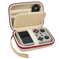 PAIYULE Beige EVA casing perjalanan untuk RG353V/ RG353VS/ R36S Retro Permainan genggam pengatur penyimpanan Emulator Android membawa