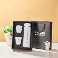 Coffret Cadeau de Tasses Thermos Doubles en Acier Inoxydable 304, Isolation Sous Vide, Style Arabe, Très Demandé au Moyen-Orient, pour Mariages et Fêtes