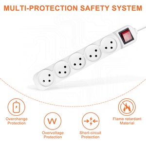 <span class=keywords><strong>Israel</strong></span> Multi 3pin Garden Power Strip Sockets 5 salidas con interruptor de extensión - Product Image 2