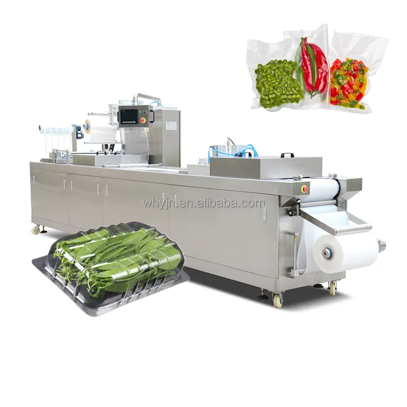 बहुकार्यात्मक TF400 सब्जी/फल/मांस थर्मोफॉर्मिंग मशीन खाद्य पैकेजिंग थर्मोफॉर्मिंग वैक्यूम पैकिंग मशीन