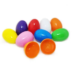 42x60mm getrennte mehrfarbige Osterei Kunststoff leere Eier kapsel für Ostern Jagdkorb Party Verpackung Anpassung