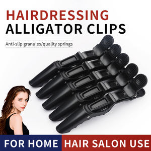 Pinces à cheveux de Salon professionnel pour tenir les cheveux pinces en <span class=keywords><strong>crocodile</strong></span> durables outils de <span class=keywords><strong>coiffure</strong></span> de Salon pinces à cheveux noires - Product Image 2