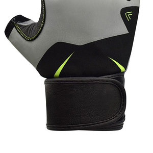 Guantes de Gimnasio con Acolchado en la Palma y Soporte para Muñeca, Antideslizantes, Transpirables, de Medio Dedo, de Cuero, con Logotipo Personalizado y Cierre de Velcro - Product Image 5