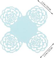 Envoltorios de papel de Chocolate cortados con láser cuadrados, decoración de papel para fiesta de boda, forro para cupcakes