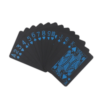 Jeu de cartes pour Poker en PVC, nouvelle qualité, lisse, imperméable, noir, plaqué or, cadeau créatif, résistant, jeux de société, personnalisés, nouvelle collection