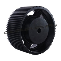 Pulley Timing Belt Seri 14M170 28~276 Gigi, Lebar 170mm, Diameter Lubang 122.12~1227.17mm, Bahan Baja Besi, Permukaan Oksida Hitam