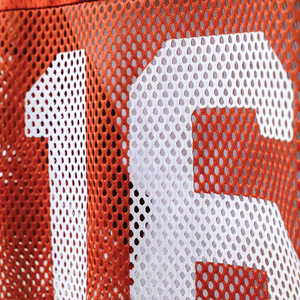 Jersey de Fútbol Americano Corto de Malla para Mujer, Transpirable, de Poliéster, Cuello en V, Manga Corta, a la Moda - Product Image 5