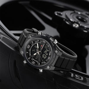 นาฬิกา NAVIFORCE 9265 แฟชั่นผู้ชาย นาฬิกาควอตซ์อิเล็กทรอนิกส์ จอแสดงผลคู่ ปฏิทิน เรืองแสง สปอร์ต ลำลอง นาฬิกาดิจิตอลสำหรับผู้ชาย - Product Image 4