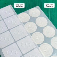 Autocollants adhésifs personnalisés gaufrés résistants aux UV avec marquage à chaud – Étiquettes de luxe en papier kraft texturé argent/or pour parfums