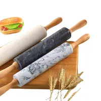 Высокое качество под заказ мраморная Скалка с деревянными ручками инструменты для выпечки Кухонные аксессуары