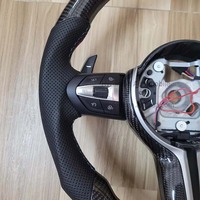 Accessoires de voiture de haute qualité volant en cuir de Fiber de carbone véritable adapté pour volant de voiture BMW F01 F02