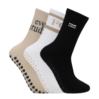 Chaussettes de yoga antidérapantes personnalisées pour femmes avec logo, chaussettes de pilates antidérapantes pour femmes, chaussettes de yoga d'intérieur personnalisées pour le fitness